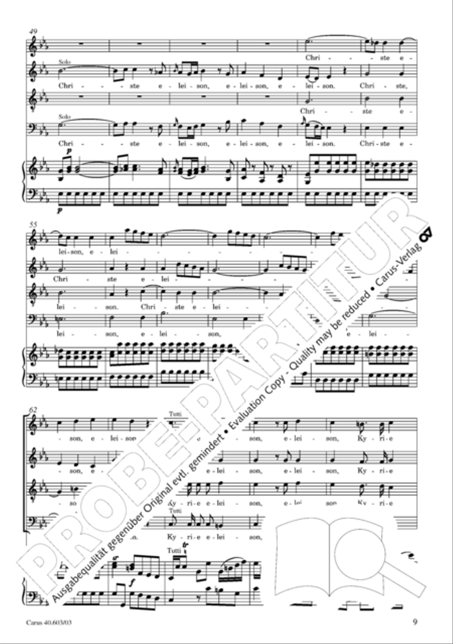 Grosse Orgelsolomesse in Es 4-Part scores gallery preview page 10