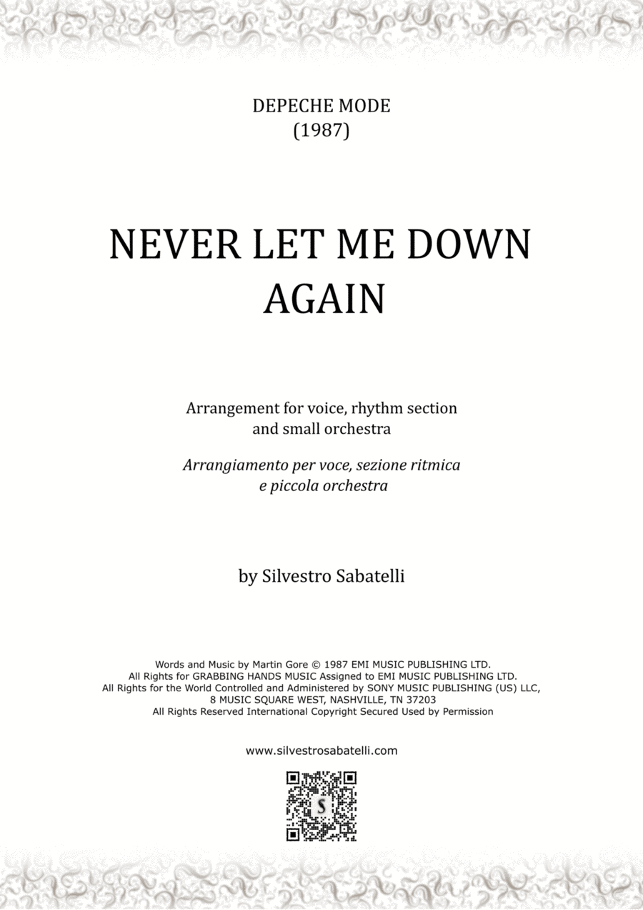 Never Let Me Down Again Never Let Me Down Again Chamber Orchestra scores gallery preview page 1