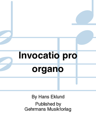 Book cover for Invocatio pro organo