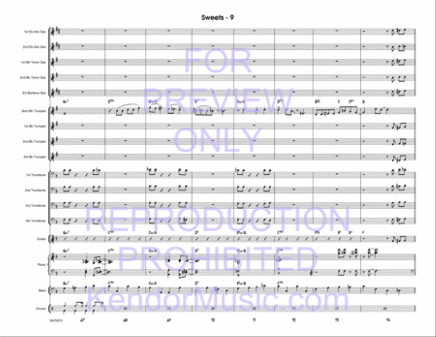 Sweets (Full Score) Jazz Ensemble scores gallery preview page 10