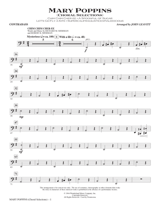 Mary Poppins (Choral Selections) (arr. John Leavitt) - Contrabass