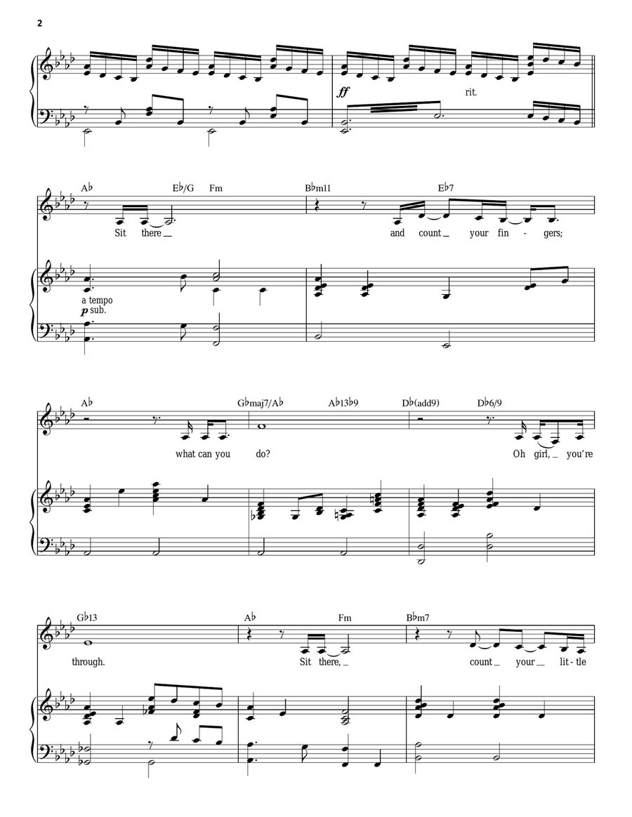 Little Girl Blue Piano, Vocal scores gallery preview page 2