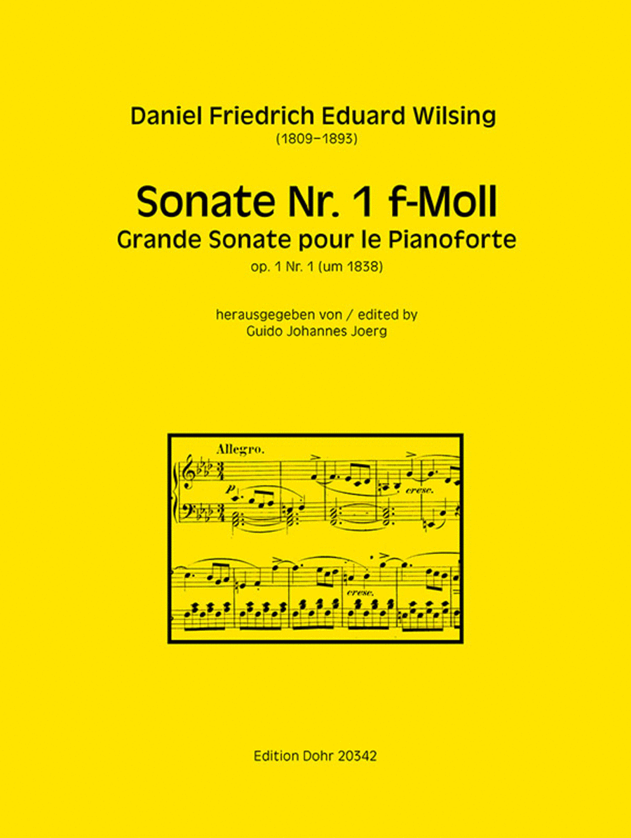 Sonate Nr. 1 für Pianoforte f-Moll op. 1/1 (um 1838)