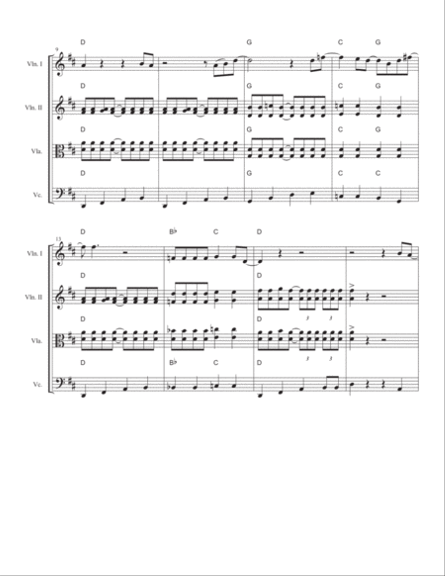 Crazy Little Thing Called Love String Trio scores gallery preview page 2