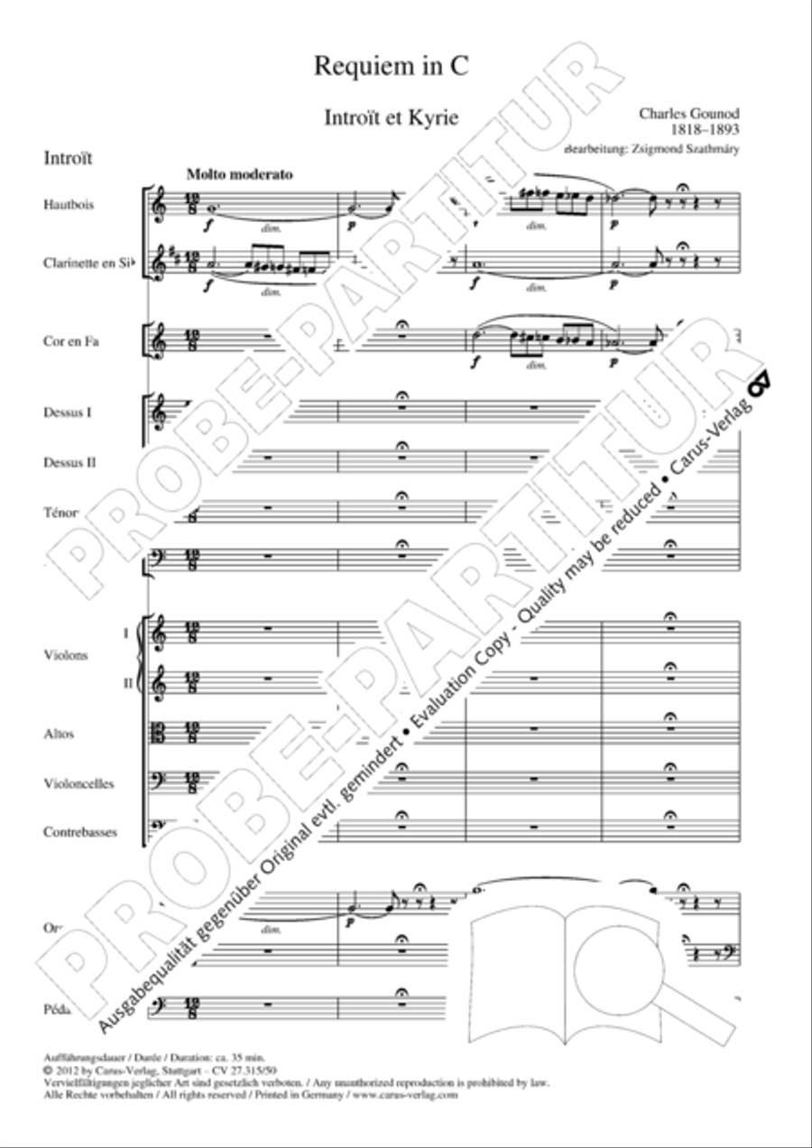 Requiem in C major 4-Part scores gallery preview page 4
