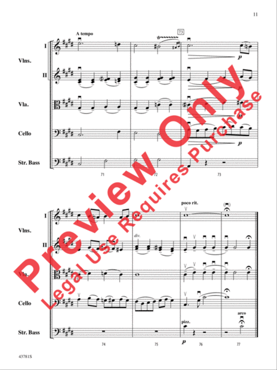 Vocalise Vocalise String Orchestra scores gallery preview page 12