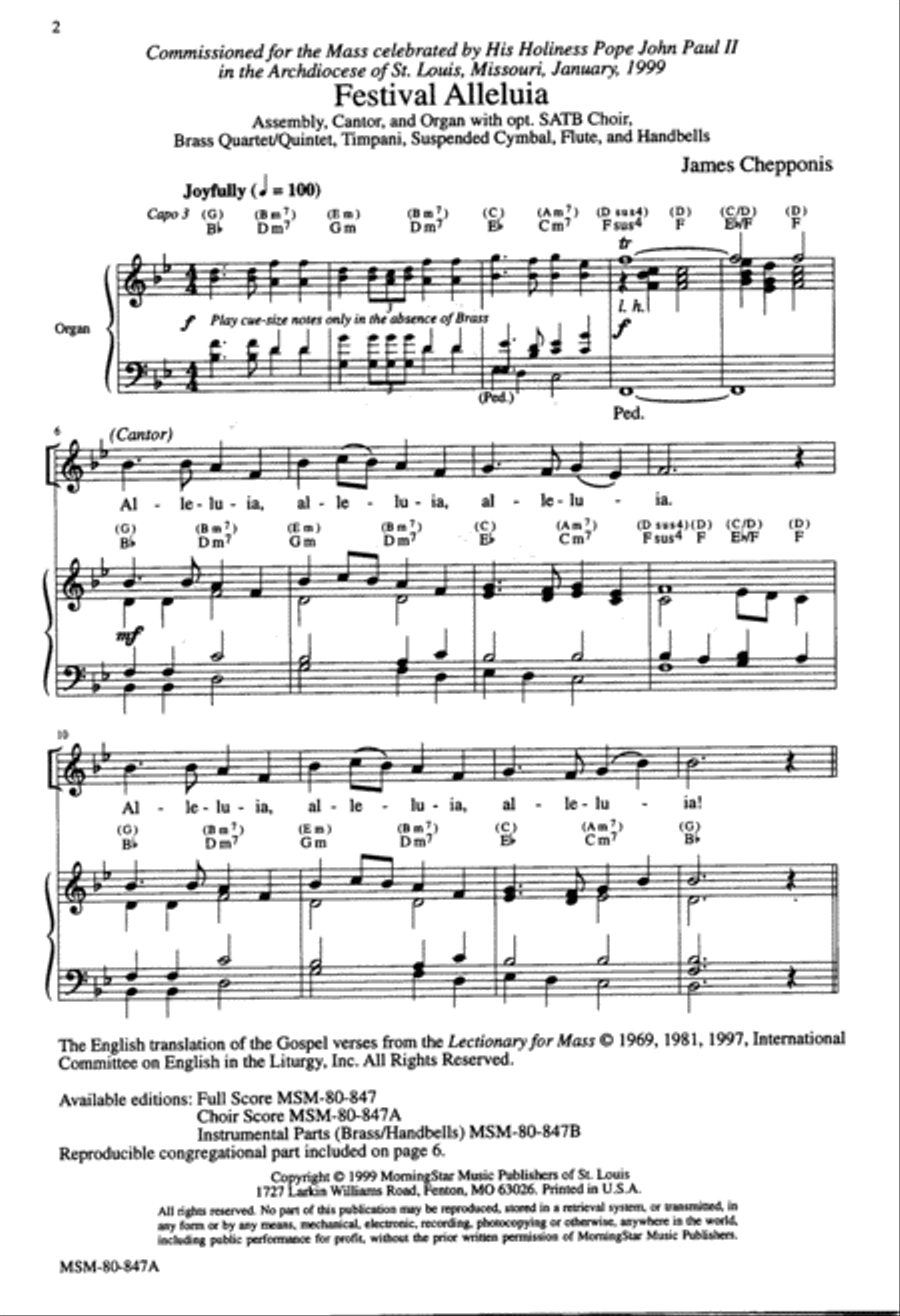 Festival Alleluia (Full Score) Choir scores gallery preview page 2