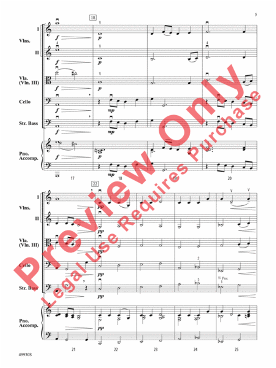 A Quiet Peace String Orchestra scores gallery preview page 6