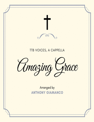 Book cover for AMAZING GRACE - TTB voices, a cappella