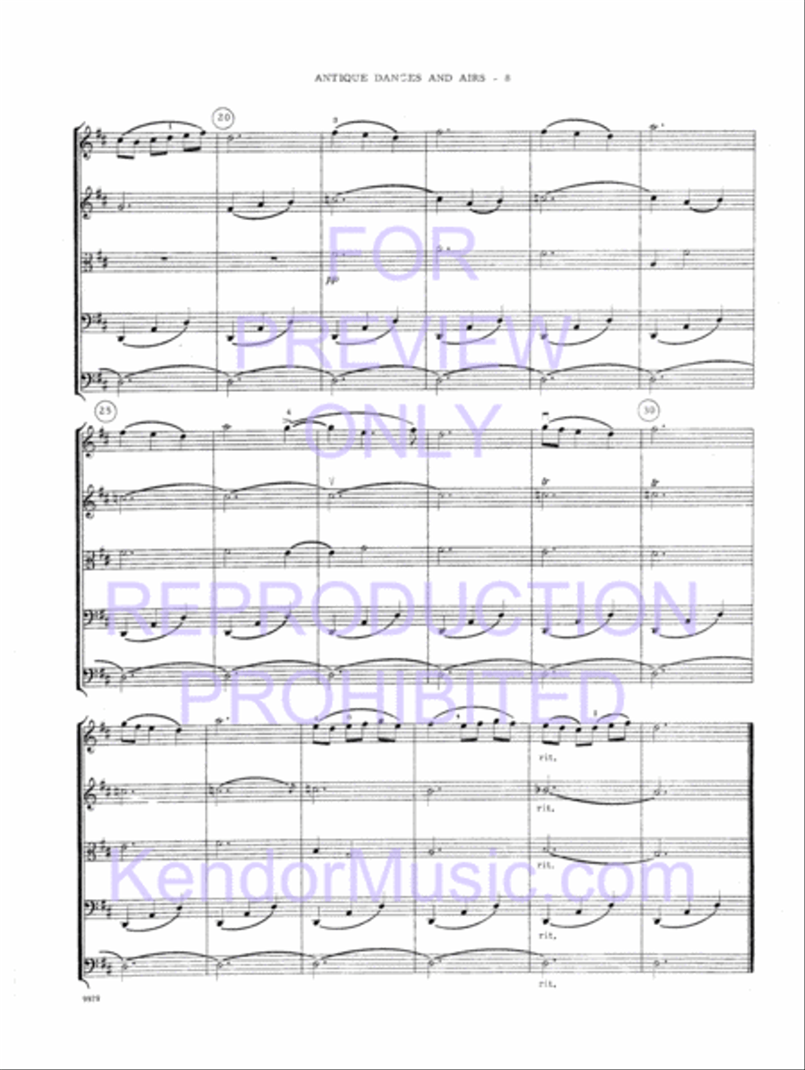 Antique Dances And Airs (Full Score) String Orchestra scores gallery preview page 11