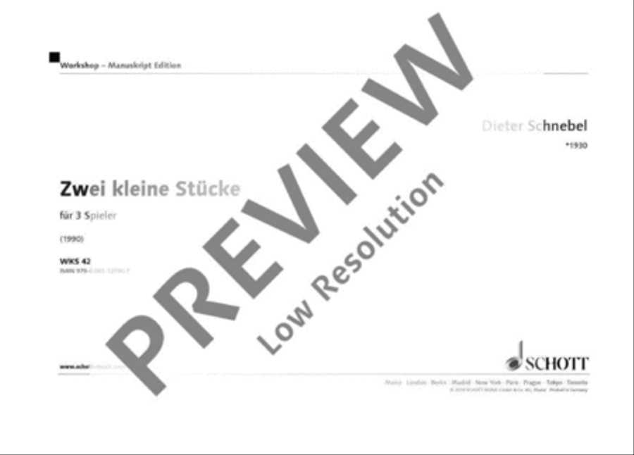 Zwei kleine Stücke Zwei kleine Stücke Score scores gallery preview page 2