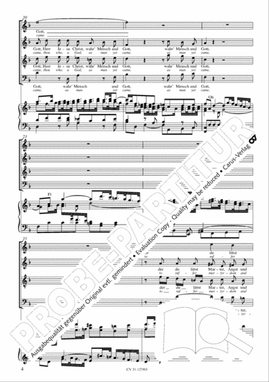 Thou who, a God, as man yet came (Herr Jesu Christ, wahr' Mensch und Gott) STB scores gallery preview page 9