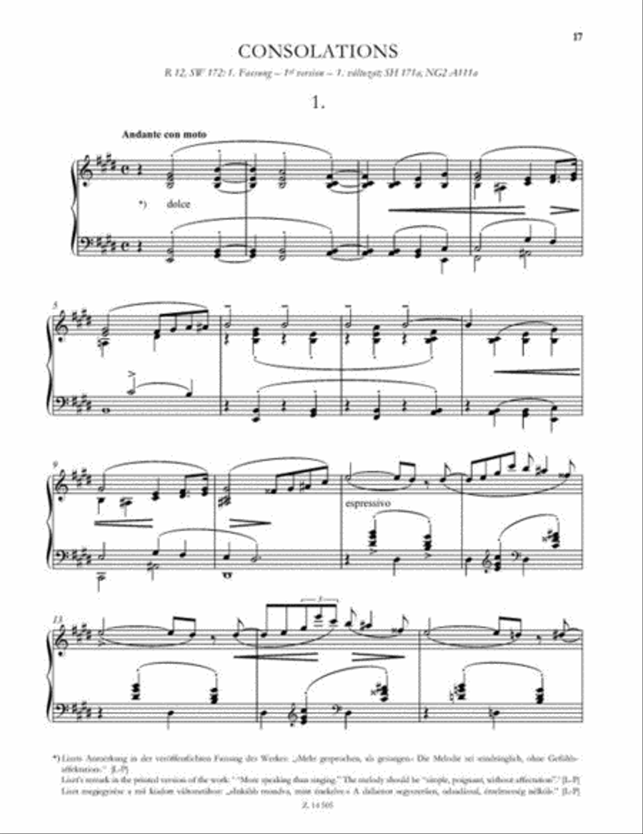 Consolations Piano Solo scores gallery preview page 3