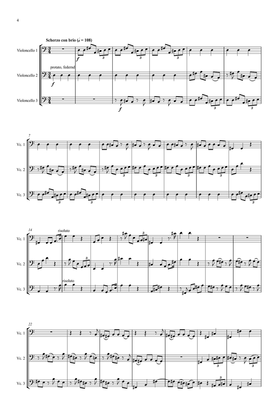 Trio Nr. 2 String Trio scores gallery preview page 4