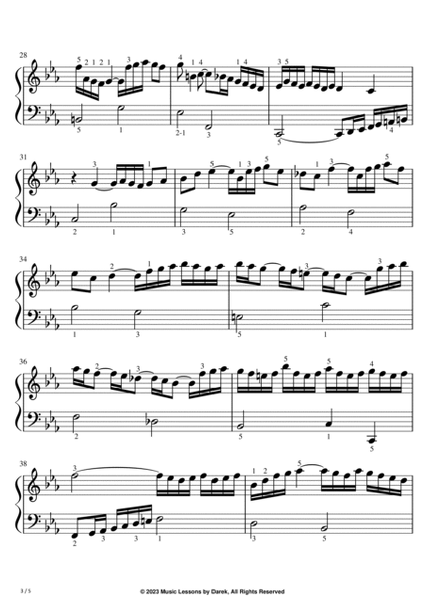 Partita No. 2 in C Minor (EASY PIANO) I. Sinfonia (BWV 826) [Johann Sebastian Bach] image number null