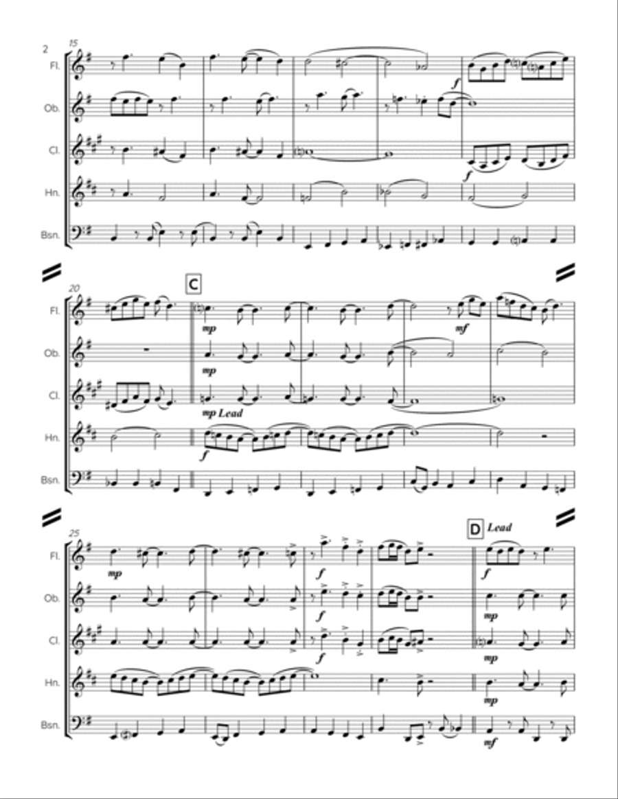 Satin Doll Woodwind Quintet scores gallery preview page 3