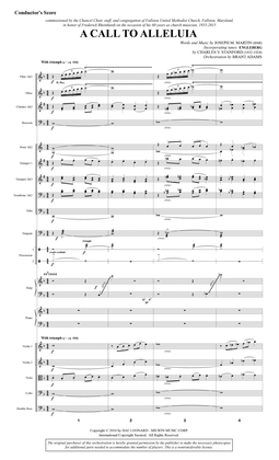 Book cover for A Call to Alleluia (Full Orchestra) - Full Score