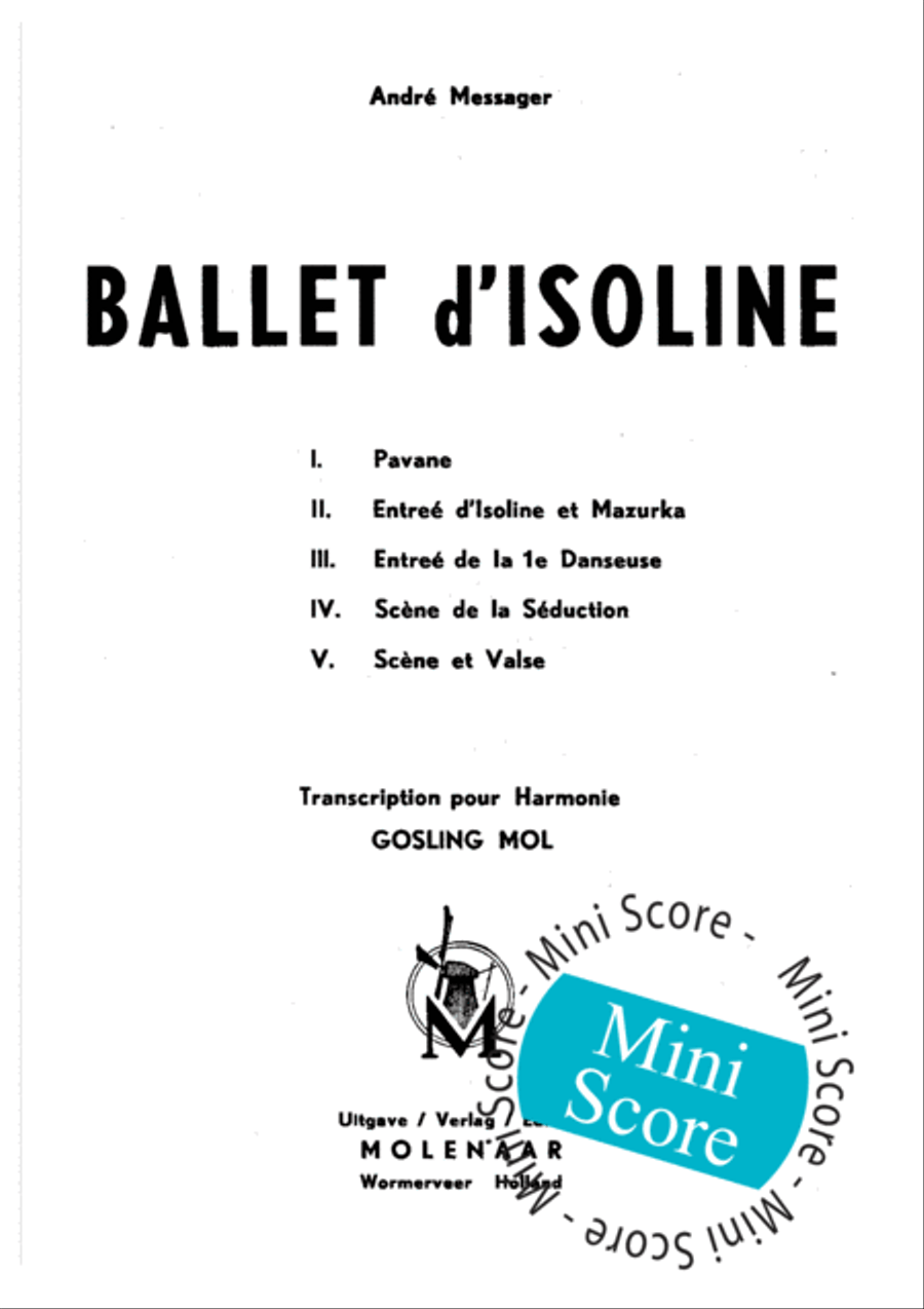 Ballet D'Isoline Ballet D'Isoline Concert Band scores gallery preview page 3
