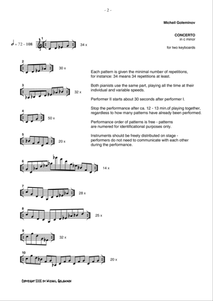 Concerto in c minor for two pianos 2 Pianos, 4-Hands scores gallery preview page 1