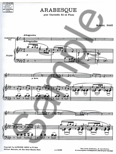 Arabesque (clarinet & Piano)