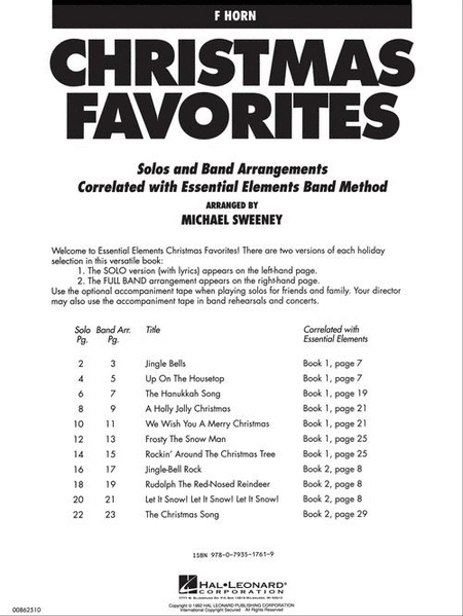 Essential Elements Christmas Favorites Concert Band Methods scores gallery preview page 3