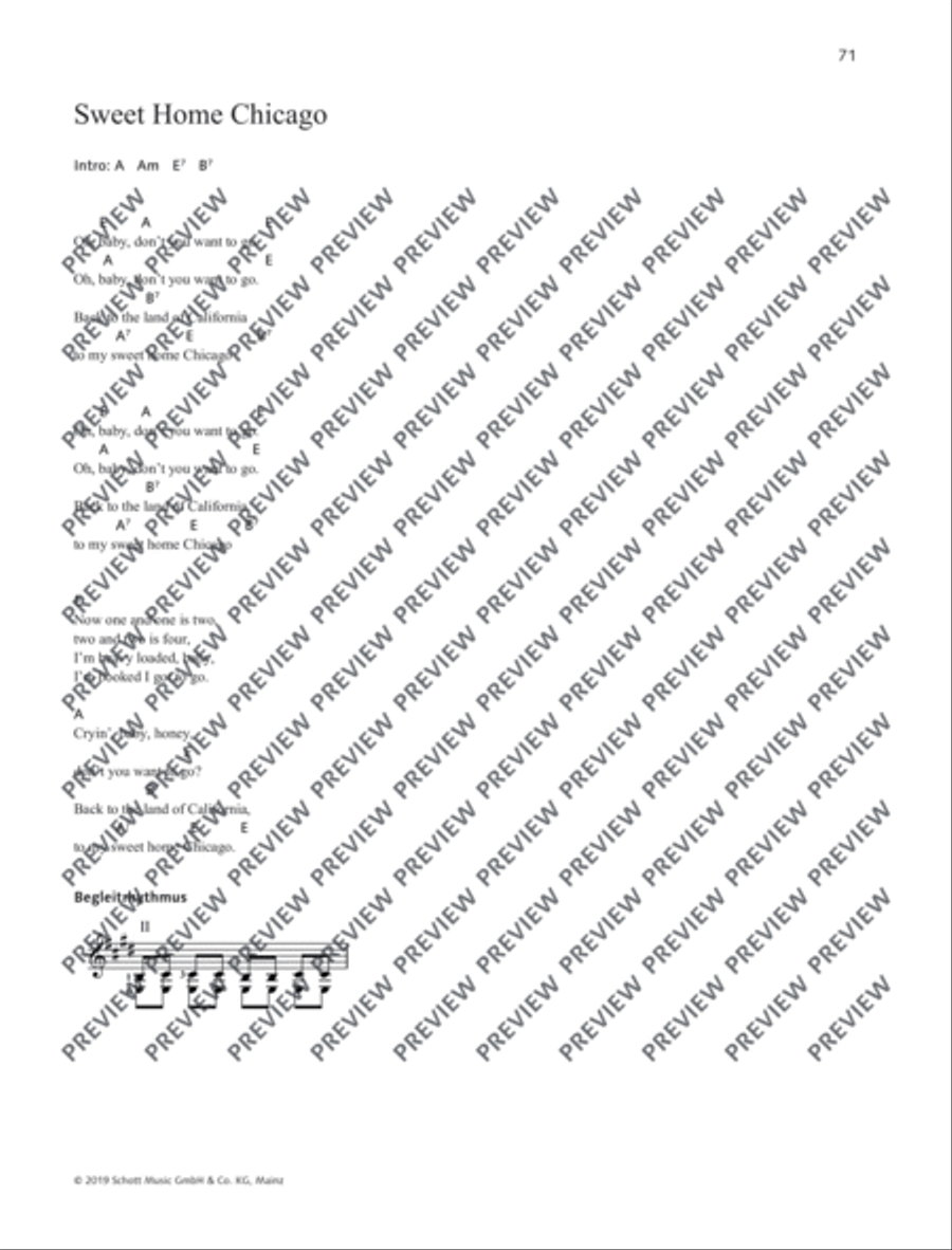 Sweet Home Chicago Guitar scores gallery preview page 5