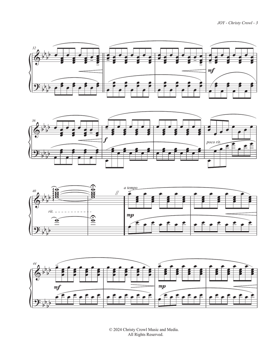 Joy Piano Solo scores gallery preview page 3