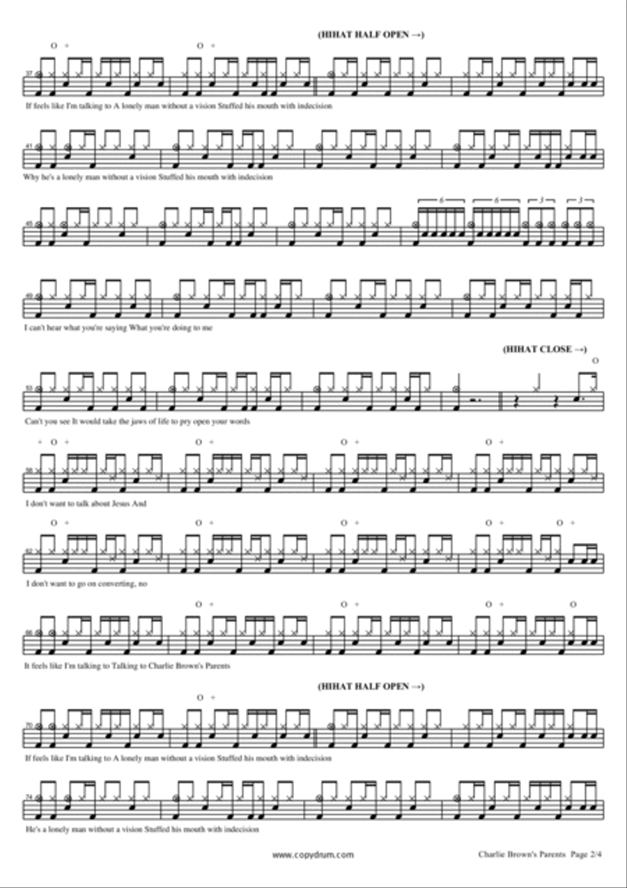 Charlie Brown's Parents Charlie Brown's Parents Drum Set scores gallery preview page 2