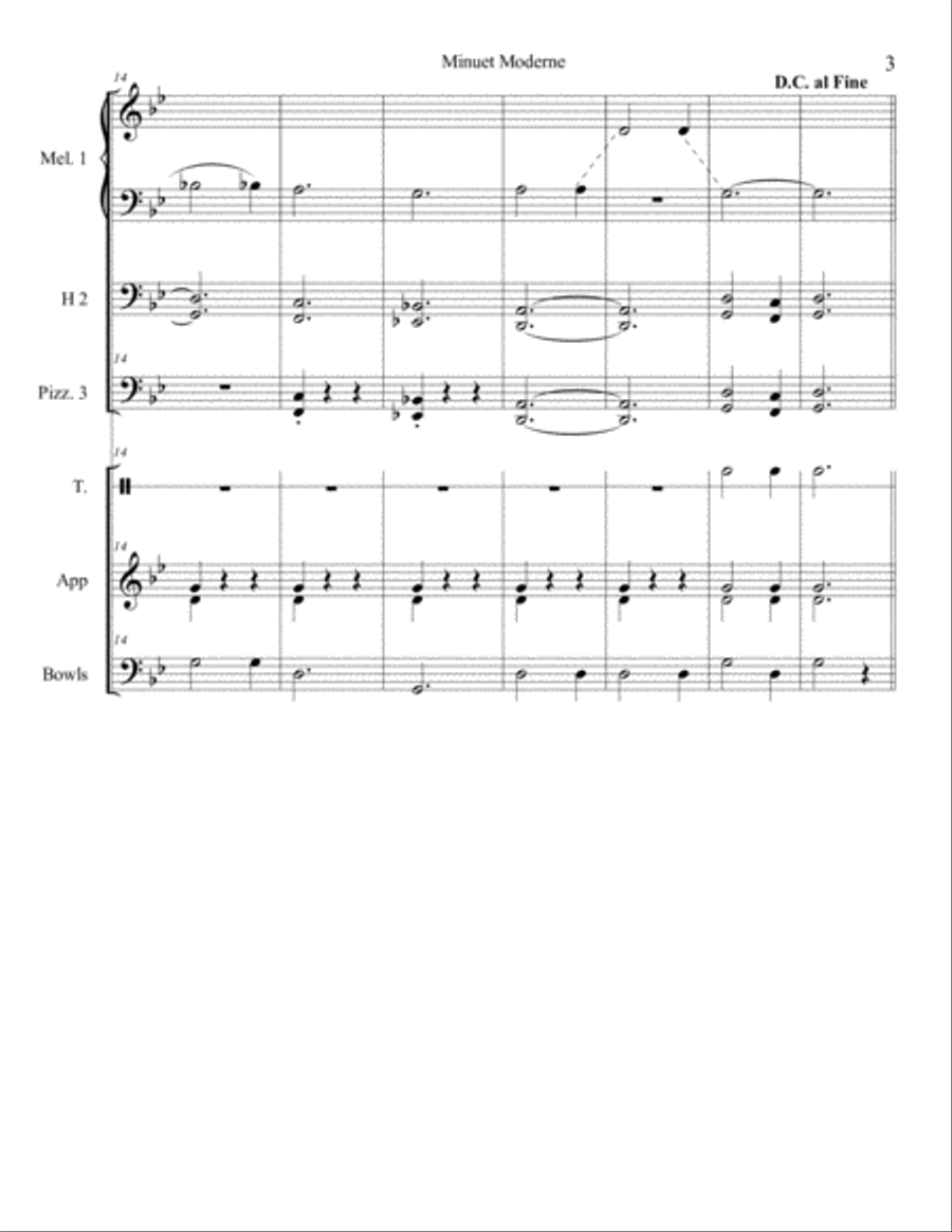 Minuet Moderne Novelty Ensemble Small Ensemble scores gallery preview page 4