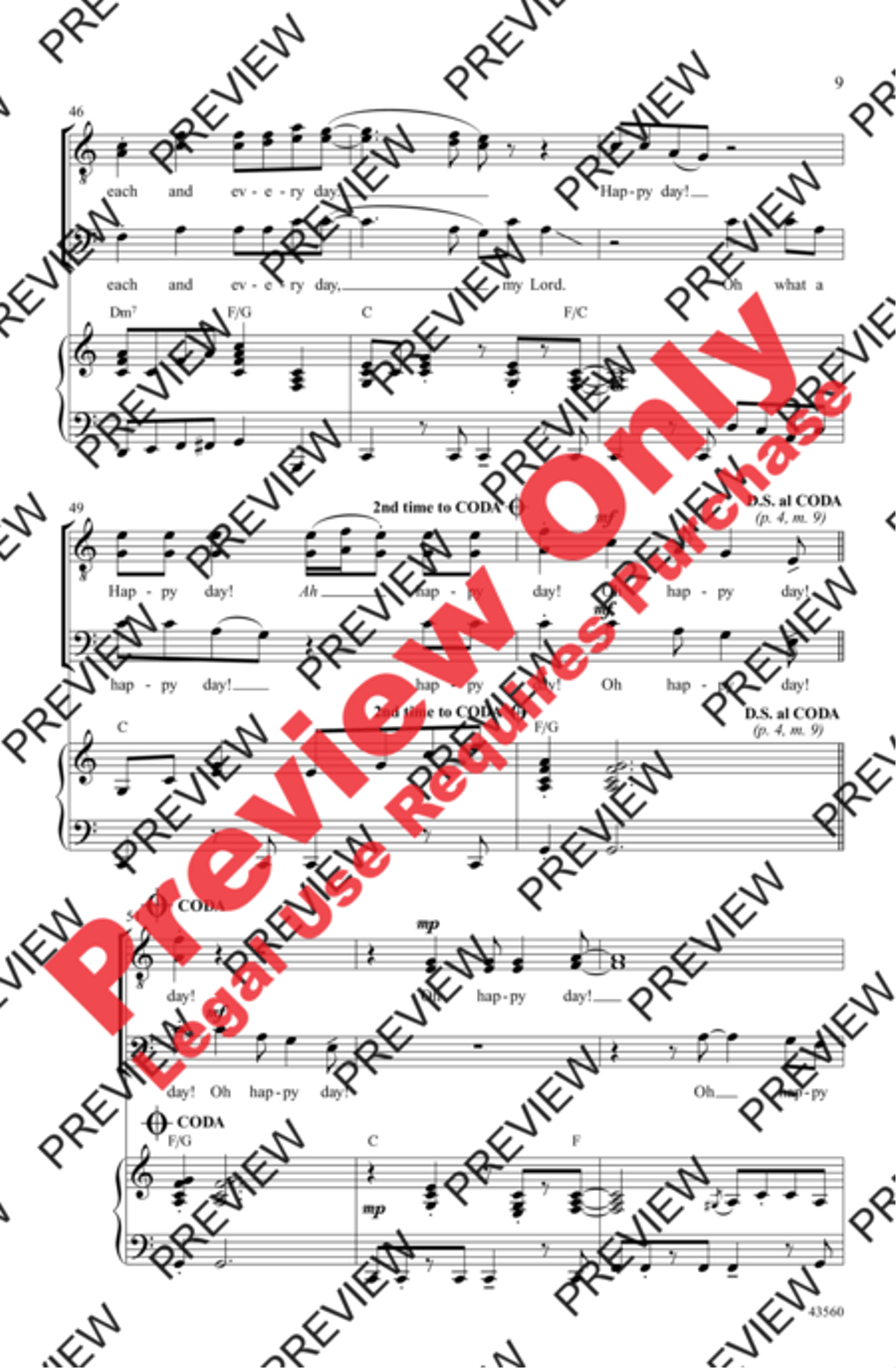 Oh Happy Day Oh Happy Day Men's Choir scores gallery preview page 8