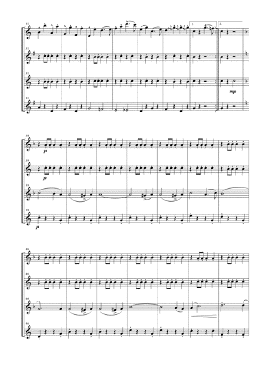 The Stars and Stripes Forever for Saxophone Quartet Saxophone Quartet scores gallery preview page 3