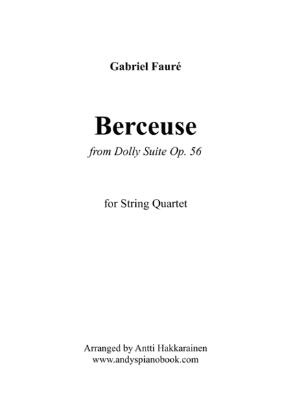 Berceuse from Dolly Suite Op. 56 - String Quartet image number null