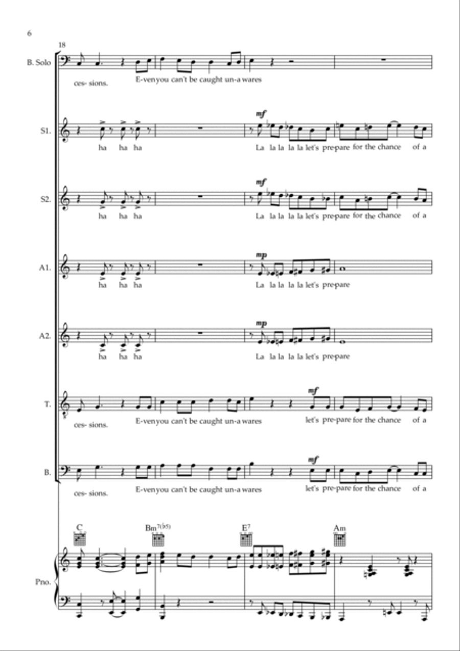 Be Prepared Choir scores gallery preview page 6