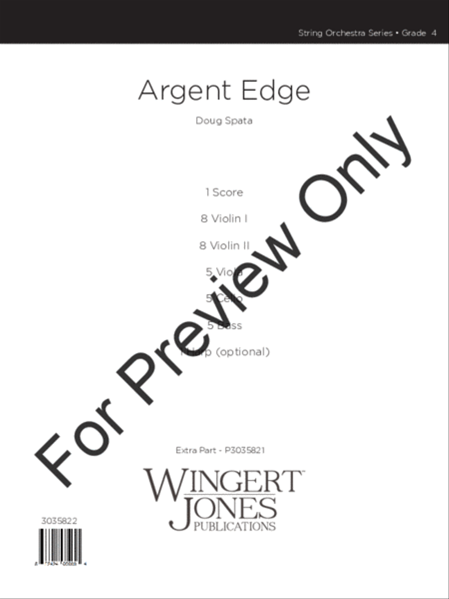 Argent Edge (Score) String Orchestra scores gallery preview page 2