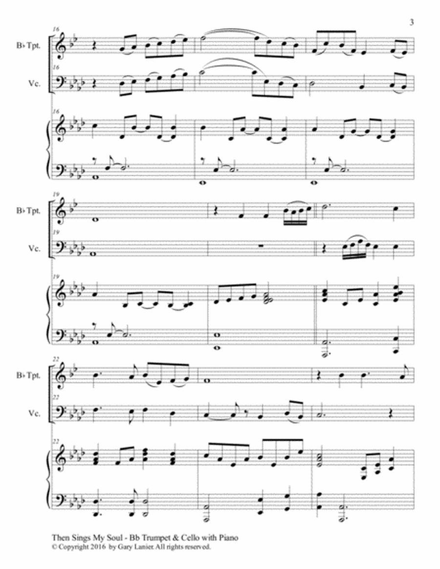 Trios for 3 GREAT HYMNS (Bb Trumpet & Cello with Piano and Parts) image number null