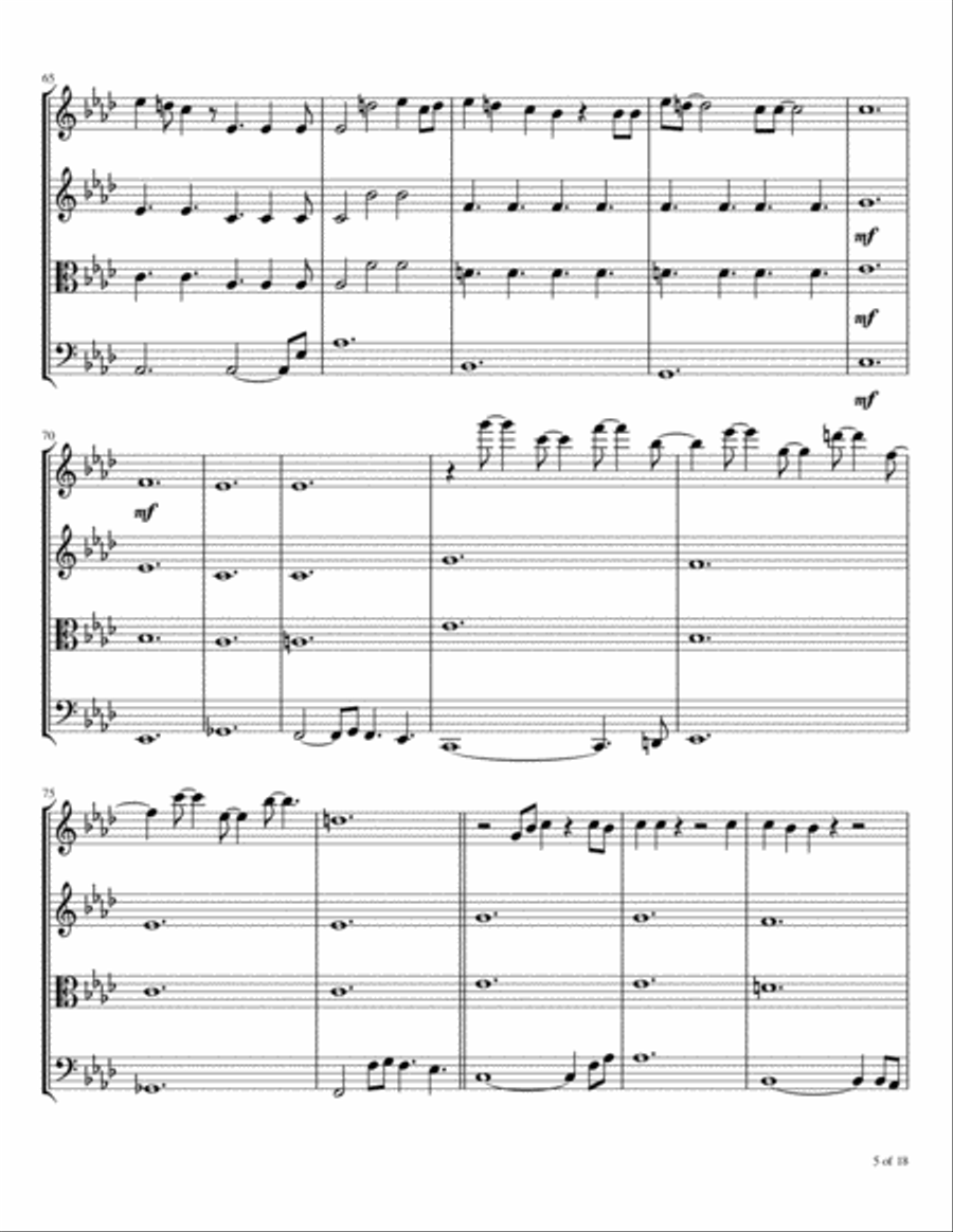 Bottom Of Your Soul String Quartet scores gallery preview page 6