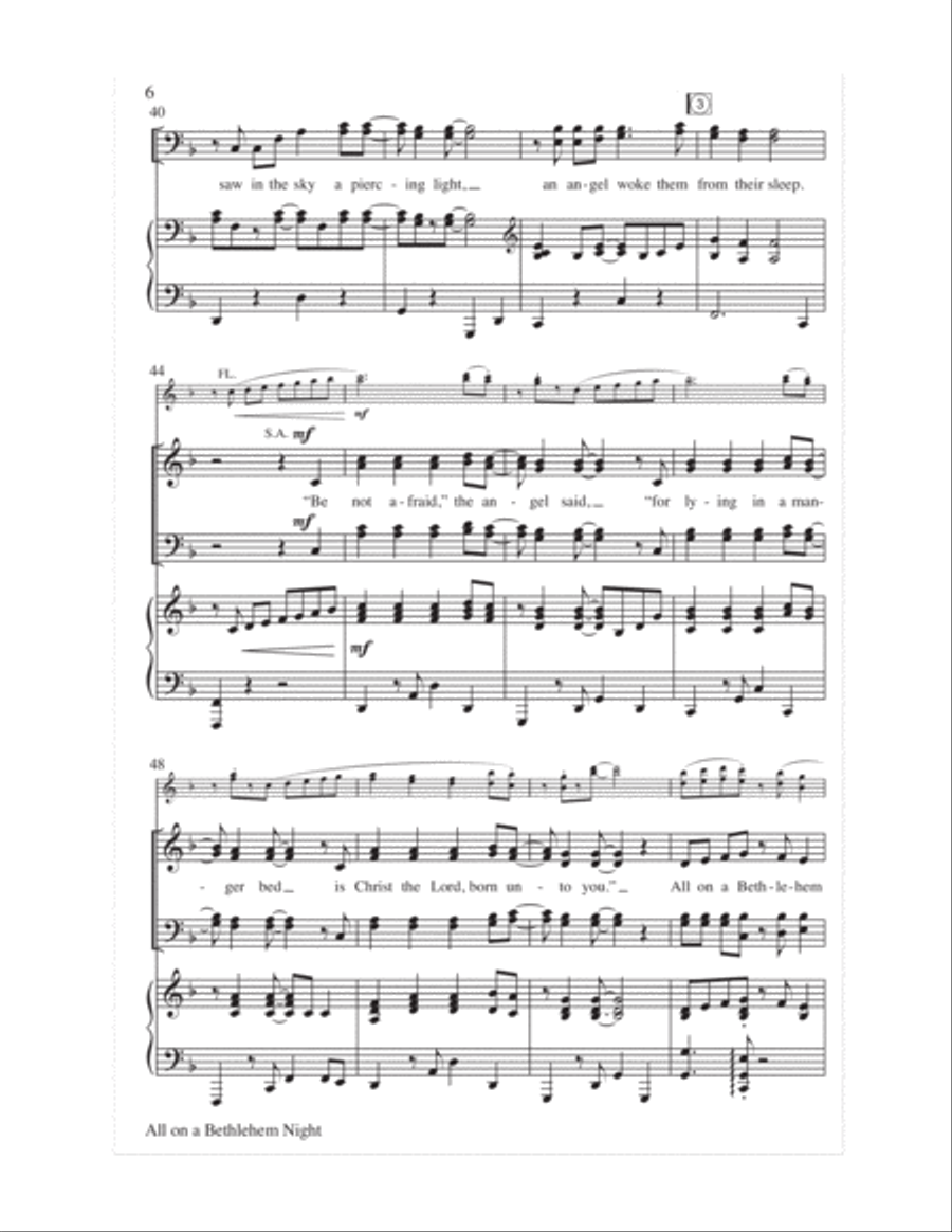 All on a Bethlehem Night All on a Bethlehem Night 4-Part scores gallery preview page 7