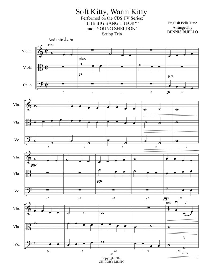 Soft Kitty, Warm Kitty - Performed on the CBS TV Series: 