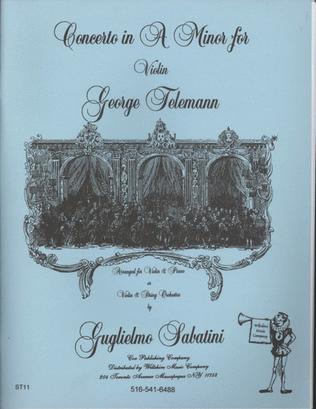 Book cover for Concerto in A Minor (Guglielmo Sabatini)