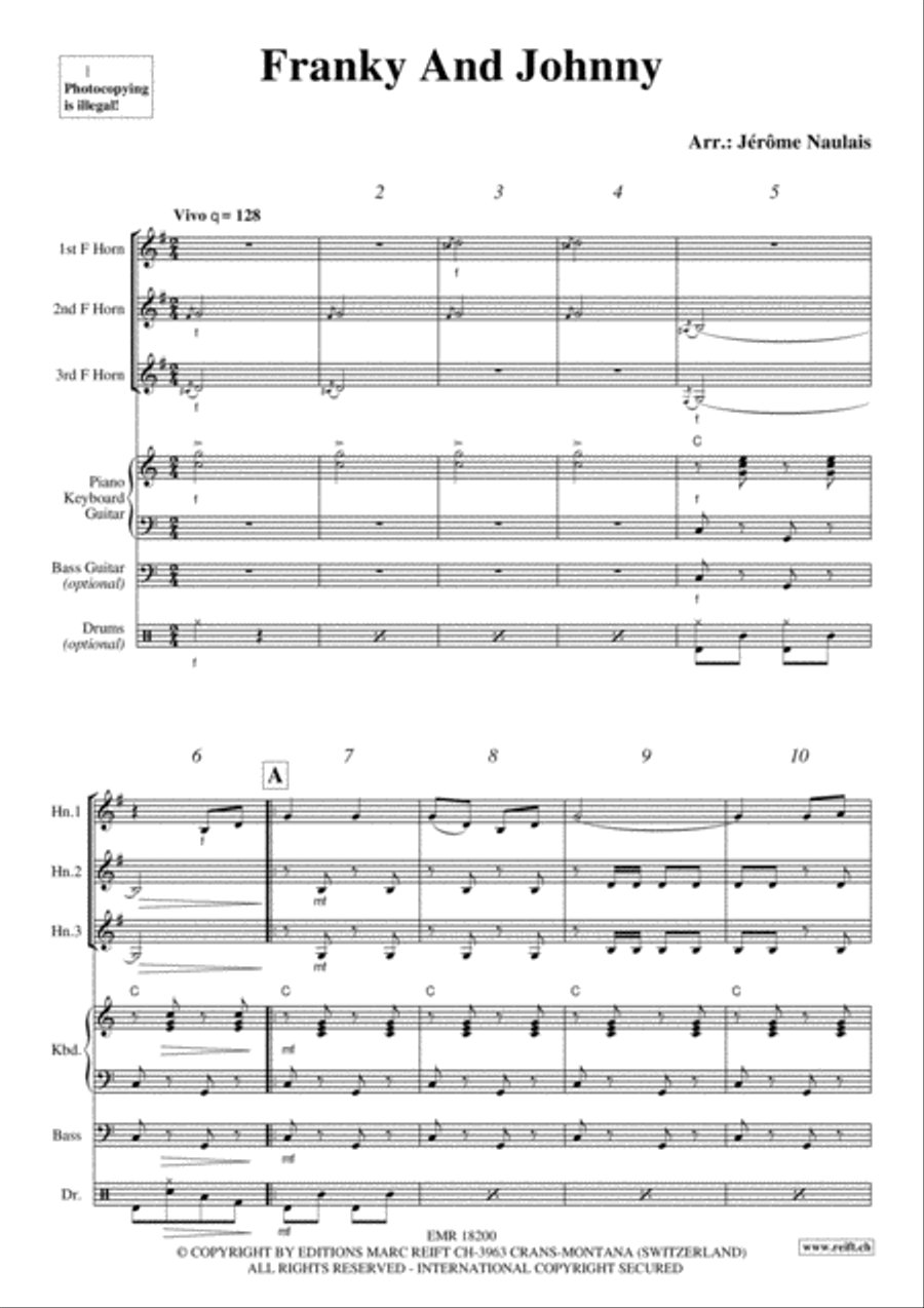 Franky And Johnny Horn scores gallery preview page 3