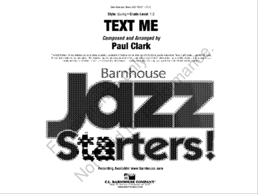 Text Me Text Me Jazz Ensemble scores gallery preview page 2