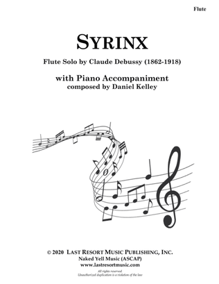 Syrinx by Claude Debussy arranged for Flute & Piano 40004
