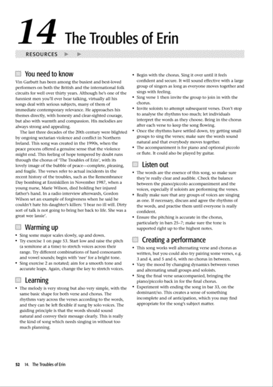 Folk Voiceworks Unison Choir scores gallery preview page 11