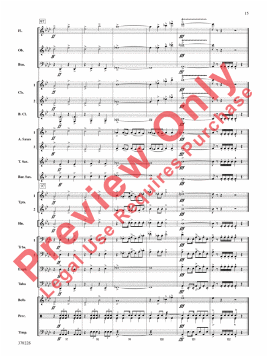 A Patriotic Day A Patriotic Day Concert Band scores gallery preview page 16