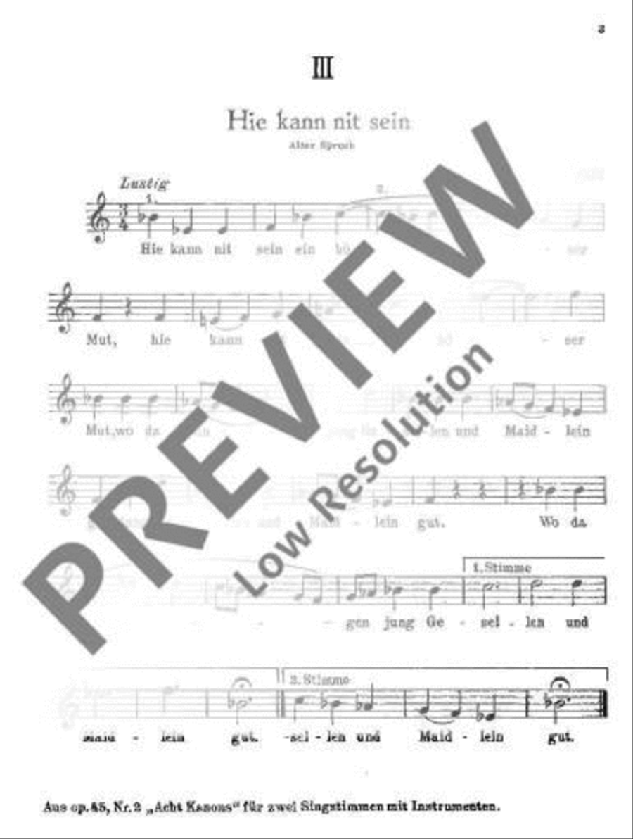 Vier Kanons Women's Choir scores gallery preview page 4