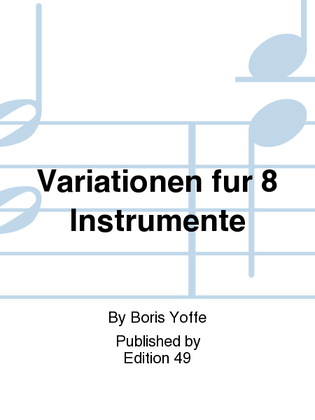 Book cover for Variationen fur 8 Instrumente