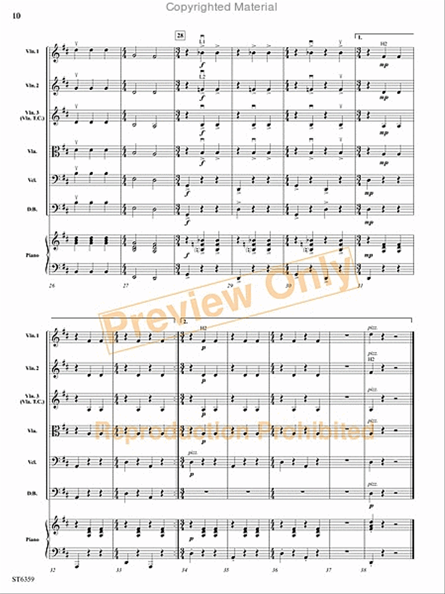 Sweet Petite Winter Suite String Orchestra scores gallery preview page 11