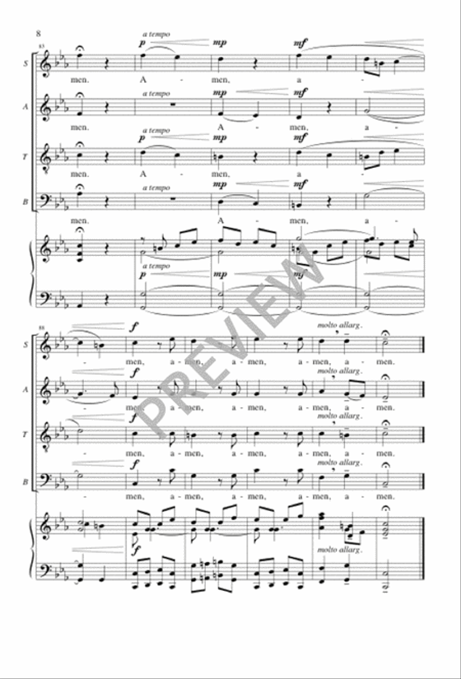 Alleluia, Amen Alleluia, Amen 4-Part scores gallery preview page 8