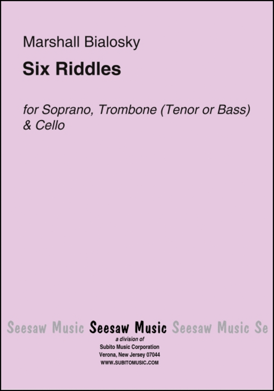 Six Riddles Six Riddles Choir scores gallery preview page 1