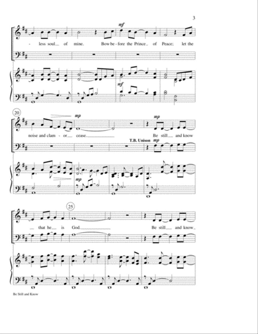 Be Still and Know Be Still and Know 4-Part scores gallery preview page 3